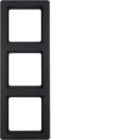 Ramka potrójna, antracyt, aksamit, Q.1 | 10136086 Hager