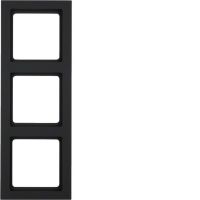 Ramka potrójna, antracyt, aksamit, Q.3 | 10136096 Hager