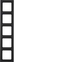 Ramka pięciokrotna, antracyt, aksamit, Q.3 | 10156096 Hager