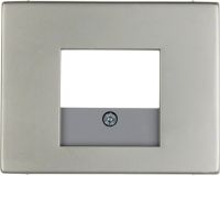 Płytka czołowa do gniazda głośnikowego i gniazda ładowania USB, stal szlachetna, K.5 | 10357004 Hager