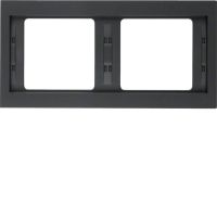 Ramka podwójna pozioma, antracyt mat, lakierowany, K.1 | 13637006 Hager