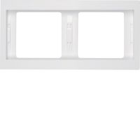 Ramka podwójna pozioma, biały, połysk, K.1 | 13637009 Hager