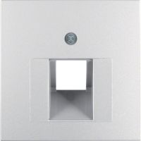 Płytka czołowa do gniazda przyłączeniowego UAE 1-kr komputerowego i telefonicznego, alu | 14071404 Hager