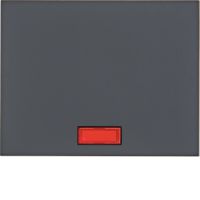 Klawisz z 5 dołączonymi soczewkami do łącznika 1-klawiszowego, antracyt mat, lakierowany, K.1 | 14157006 Hager