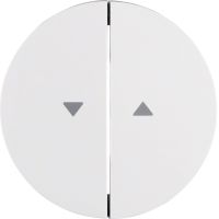 Klawisze z nadrukiem symbolu "strzałka" do łącznika 2-klawiszowego, biały, połysk, R.1/R.3 | 16252089 Hager