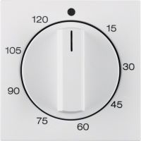 Płytka czołowa z pokrętłem regulacyjnym do mechanicznego łącznika czasowego 120 min, biały | 16331909 Hager