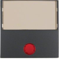 Klawisz z 5 dołączonymi soczewkami i dużym polem opisowym do łącznika 1-klawiszowego, antracyt, mat | 16961606 Hager