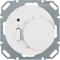 Regulator temperatury pomieszczenia styk zwierny, el.centralny, łącznik, dioda, biały, połysk | 20302089 Hager