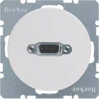 Gniazdo VGA, zaciski śrubowe, biały, połysk, R.1/R.3 | 3315412089 Hager