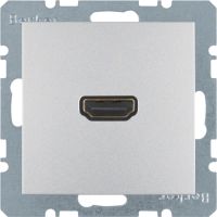 Gniazdo HDMI z przyłączem 90st., alu, mat, B.Kwadrat/B.7 | 3315431404 Hager
