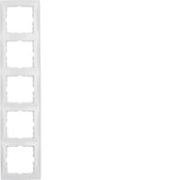 Ramka pięciokrotna, biały, B.Kwadrat | 5310158989 Hager