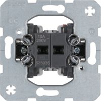 Łącznik 2-klawiszowy przyciskowy, 2 zestyki zwierne, zaciski wejściowe, mechanizm, samozaciski | 535035 Hager