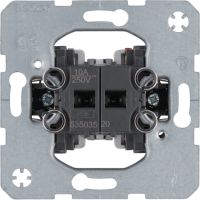 Łącznik żaluzjowy 2-klawiszowy przyciskowy, 1-biegunowy, mechanizm, samozaciski, One.platform | 53503520 Hager