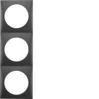 Ramka potrójna, antracyt, mat, Integro Flow | 918192515 Hager