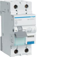 Wyłącznik różnicowo-prądowy z członem nadprądowym 1P+N 6kA C 6A/30mA Typ A, RCBO | ADA956D Hager