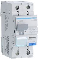 Wyłącznik różnicowoprądowy krótkozwłoczny z członem nadprądowym 1P+N 6kA C 10A/300mA Typ A-HI, RCBO | AFH960 Hager