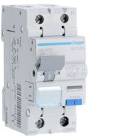 Wyłącznik różnicowoprądowy krótkozwłoczny z członem nadprądowym 1P+N 6kA C 25A/300mA Typ A-HI, RCBO | AFH975 Hager