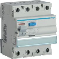 Wyłącznik różnicowo-prądowy 3P+N 25A 100mA 6kA AC, RCCB | CEC425J Hager