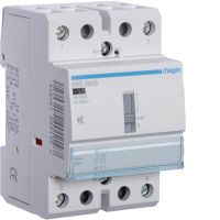 Stycznik cichy z możliwością sterowania ręcznego 24VAC/DC 2NO 63A AC-7a/b | ERD263S Hager