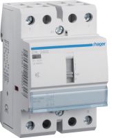 Stycznik cichy z możliwością sterowania ręcznego 12VAC/DC 2NO 40A AC-7a/b | ERL240S Hager