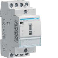 Stycznik cichy z możliwością sterowania ręcznego 12V DC 4NO 25A AC-7a/b | ERL425SDC Hager