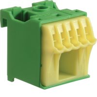Blok samozacisków ochronny, zielony, 1x16+5x4mm2, szer. 30mm, QuickConnect | KN06E Hager