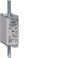 Wkładka bezpiecznikowa nożowa NH1C wskaźnik podwójny uchwyt nieizolowany gG 125A 500 VAC | LNH1125M Hager