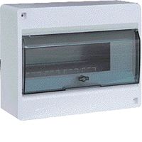 Rozdzielnica 1x10M n/t, IP40, drzwi transparentne, IC2 | VD110TP Hager