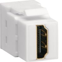 Moduł KEYSTONE gniazdo HDMI, przelotowe, wtyk prosty 180st., biały, Keystone | VZ20HS Hager