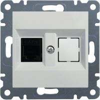 Gniazdo telefoniczne pojedyncze RJ11, biały, Lumina | WL2010 Hager