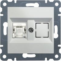 Gniazdo komputerowe pojedyncze RJ45 kat.5e UTP, biały, Lumina | WL2110 Hager