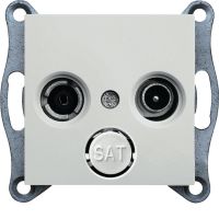 Gniazdo R-TV końcowe, biały, Lumina | WL3010 Hager