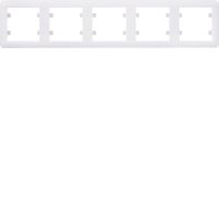 Ramka pięciokrotna pozioma, biały, Lumina Soul | WL5250 Hager