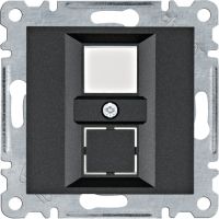 Płytka podwójna Keystone Jack, czarny, Lumina | WL2323 Hager