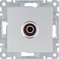 Gniazdo pojedyncze TV dla instalacji indywidualnych, srebrne, Lumina | WL3212 Hager