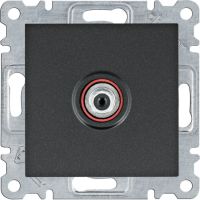 Gniazdo pojedyncze SAT dla instalacji indywidualnych, czarny, lumina | WL3233 Hager