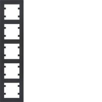 Ramka pięciokrotna pionowa, czarny, Lumina Intense | WL5653 Hager