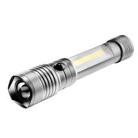 Aluminiowa latarka inspekcyjna 2w1 zoom, magnez,4xAAA | 99-100 TOPEX