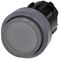 Przycisk podświetlany 22mm, okrągły, tworzywo sztuczne z metal. pierścieniem przednim, przezroczysty | 3SU1031-0BB70-0AA0 Siemens