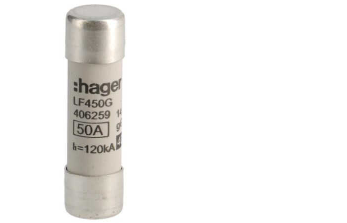 Wkładka bezpiecznikowa cylindryczna CH-14 14x51mm gG 50A 400VAC | LF450G Hager