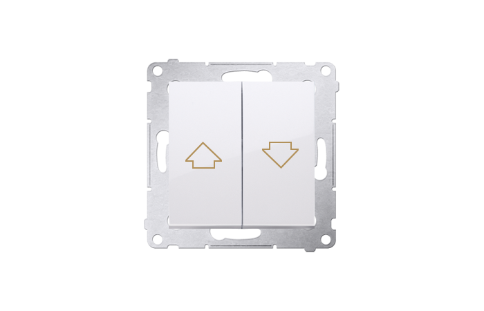 Przycisk żaluzjowy (moduł) 10AX, 250V, szybkozłącza, biały DZP1.01/11 Simon 54 | DZP1.01/11 Kontakt Simon