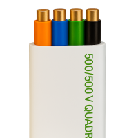 Przewód bezhalogenowy FLAMEBLOCKER HDHp 4x1,5 żo 450/750V 90st. płaski B2ca KRĄŻEK | G-147489 TF Kable