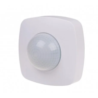 Czujnik ruchu PIR 360st DR-09 z funkcją obecności biały Un=230V AC P=2000W montaż sufitowy | DR-09 F&F