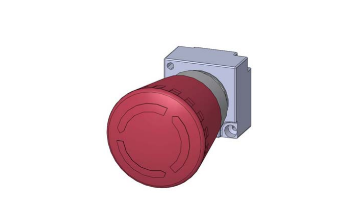 Przycisk STOP awaryjny 3SB3, 22mm, fi40mm, bez samopowrotu, z uchwytem, okrągły , czerwony | 3SB3500-1HA20 Siemens