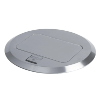 Puszka podłogowa do montażu w podłogach technicznych i wylewanych BIURO+ 04-0042-100 kolor aluminium | 28311 Kanlux