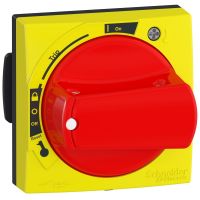 Dźwignia obrotowa czerwona/żółta, ComPacT NSXm, IP65, dla Wyłącznik a i rozłącznika | LV426999 Schneider Electric