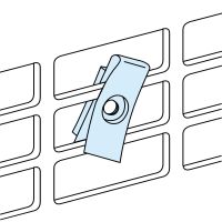 Nakrętki zatrzaskowe do płyty montażowej M4 PrismaSet (zestaw 20 szt) | LVS03180 Schneider Electric