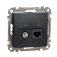 Gniazdo komputerowe-TV (kat. 6 UTP), czarny antracyt, Sedna Design & Elements | SDD114469T Schneider Electric