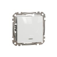 Przycisk 1-biegunowy z podświetleniem, biały, Sedna Design & Elements | SDD111111L Schneider Electric