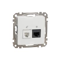 Gniazdo komputerowe-telefoniczne (kat. 6 UTP), białe, Sedna Design & Elements | SDD111468 Schneider Electric